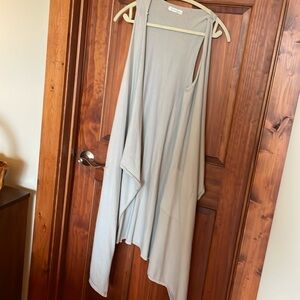 Cobblestone light grey duster sweater